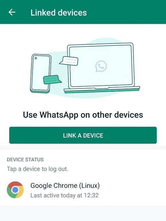 WhatsApp device linking