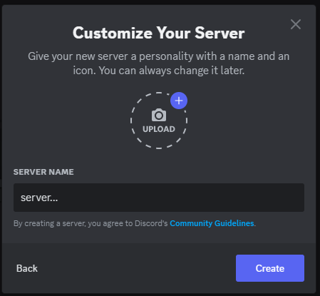 Discord Development Portal - Server Name