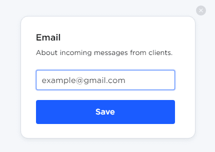 Email input window