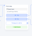 Add action block to a chatbot