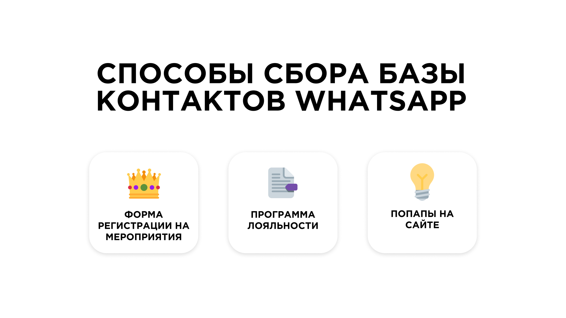 Способы сбора базы контактов WhatsApp