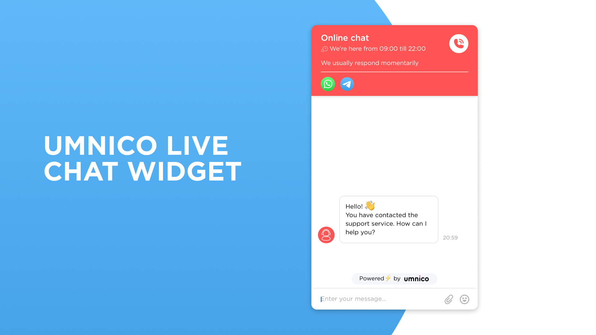 Umnico Live Chat Widget for Customer Support