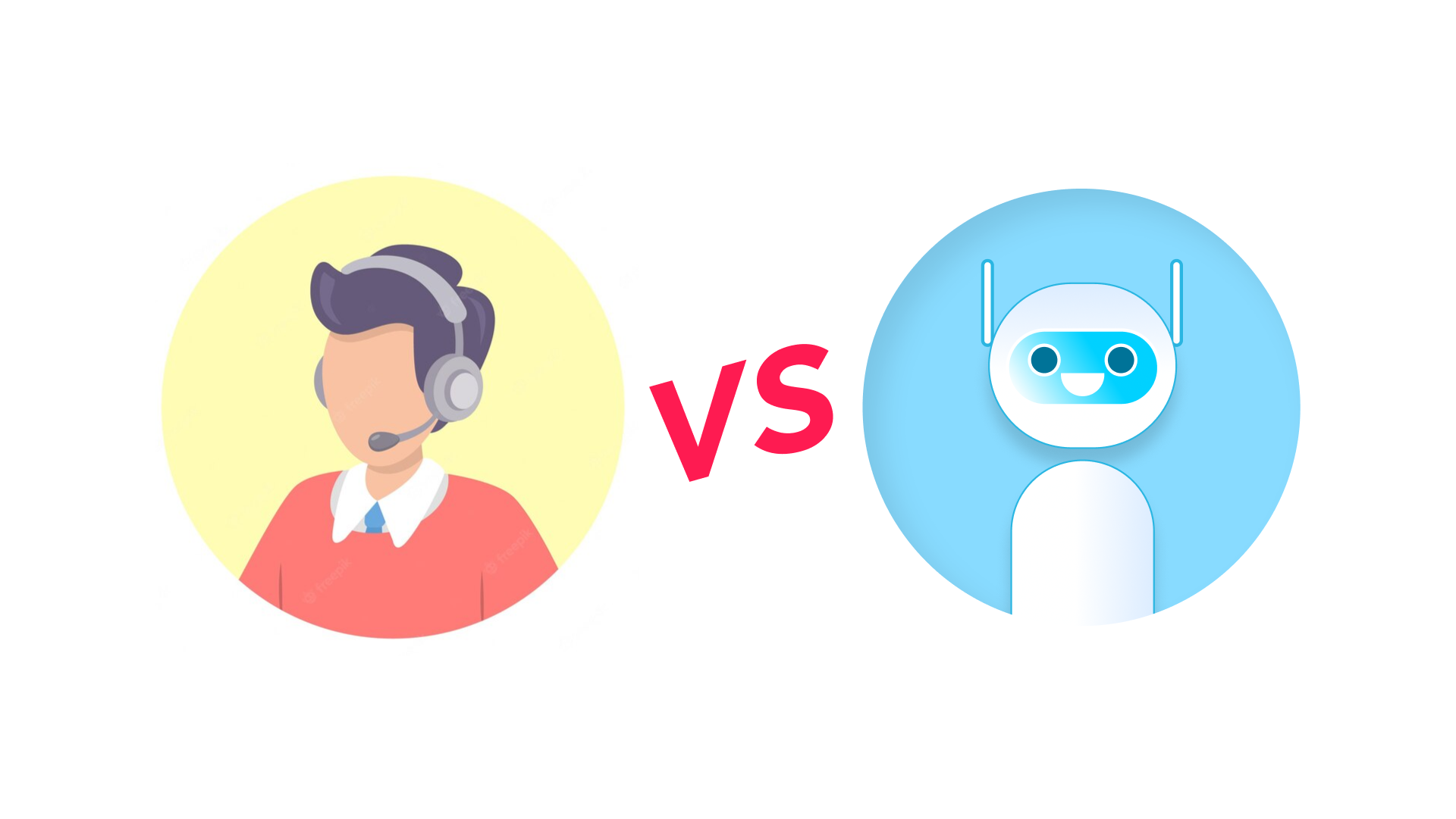 Chatbots vs. Human customer support. Guide by Umnico