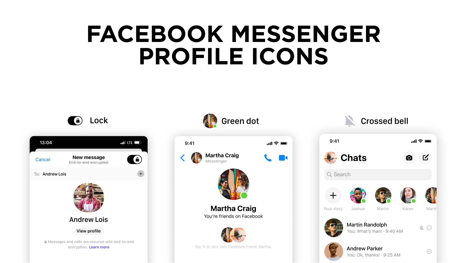 Facebook Messenger profile icons