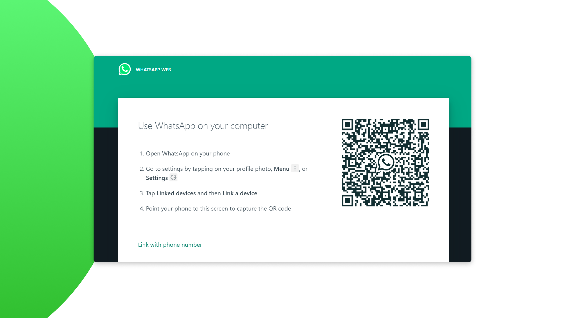 Sign in to WhatsApp on the computer