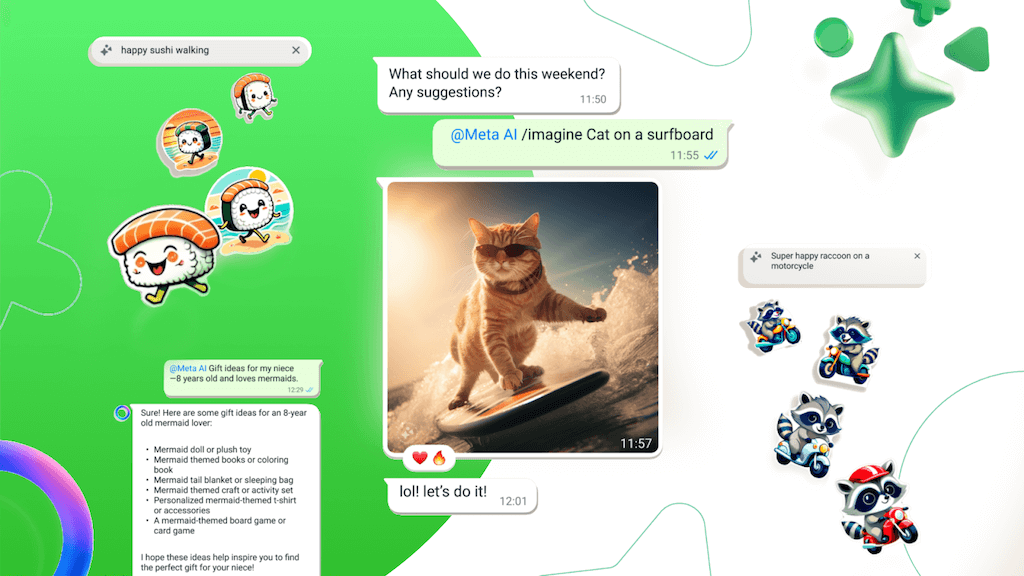 WhatsApp allows creating custom images and stickers with AI