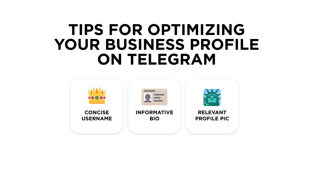How to optimize Telegram business profile