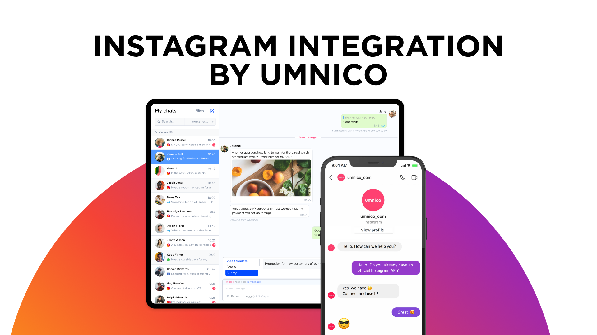 Instagram integration by Umnico