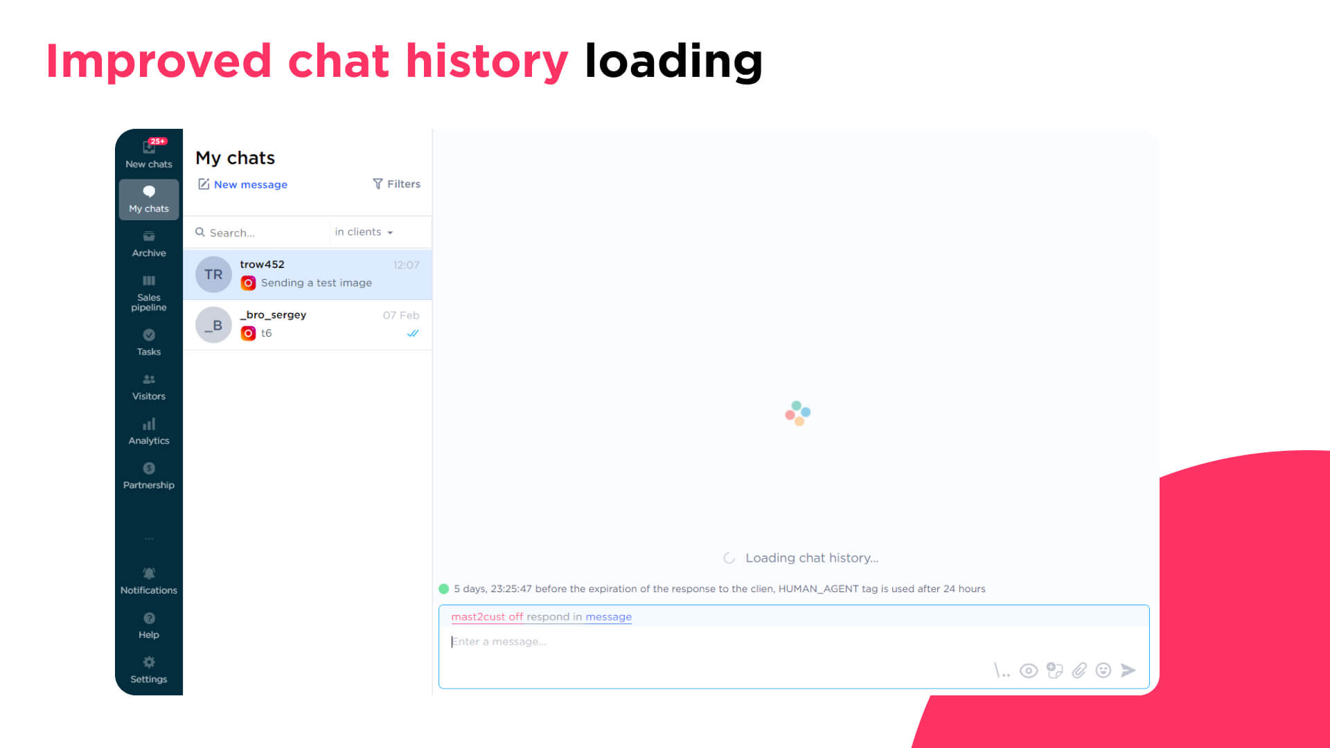 Improved сhat history loading