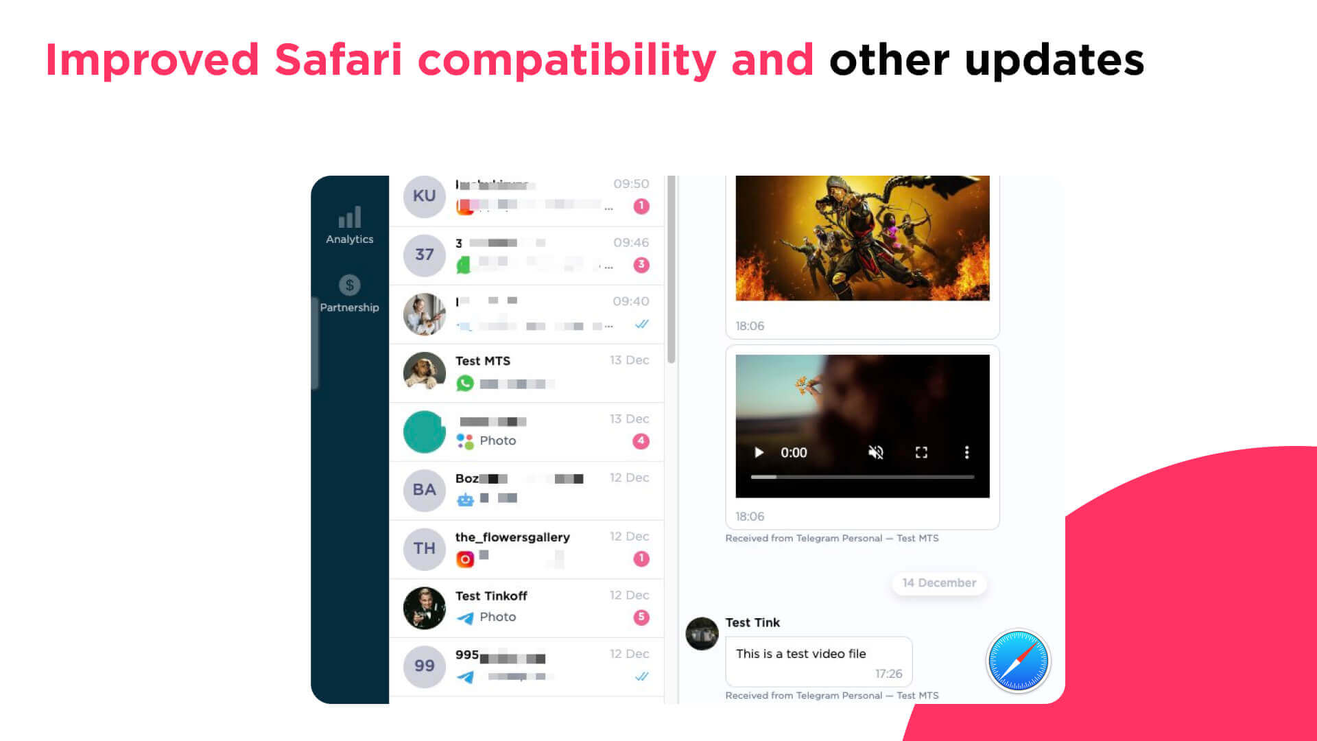 Improved Safari compatibility and other updates