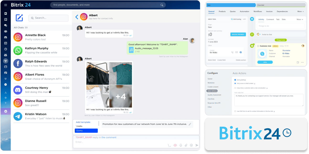Omnichannel messaging application for Bitrix24 by Umnico